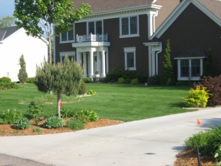 New mulch gives this home a fresh look